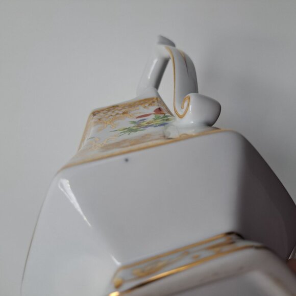 Royal Danube Ornate Floral Gold Trim Hexagonal Pitcher Pot - Picture 7 of 15